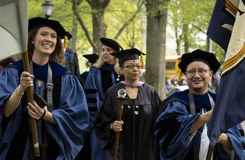 Commencement banner bearers