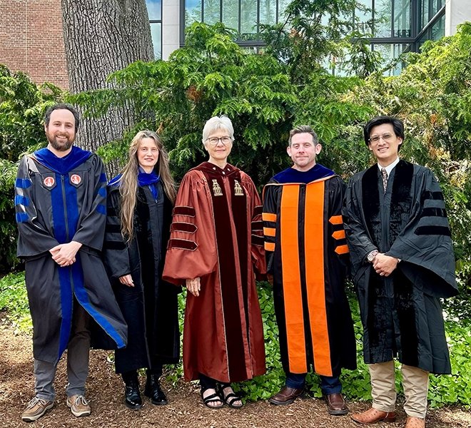 2025 Graduate Mentor Award recipients with Dean Cooley